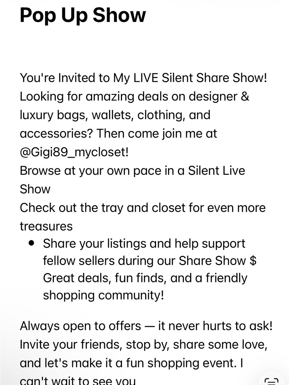 Like and Share to be notified when I go live - Picture 6 of 7